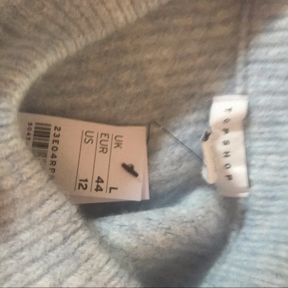 Topshop blue long oversized sleeved sweater - Picture 6 of 7
